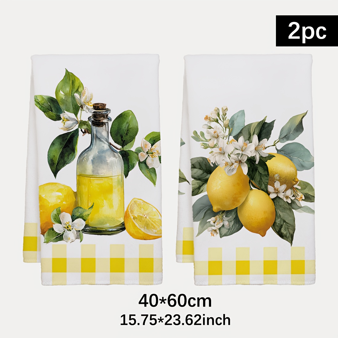 Home Cooking Services - 2'li Set, Limon Çiçek Desenli Mutfak