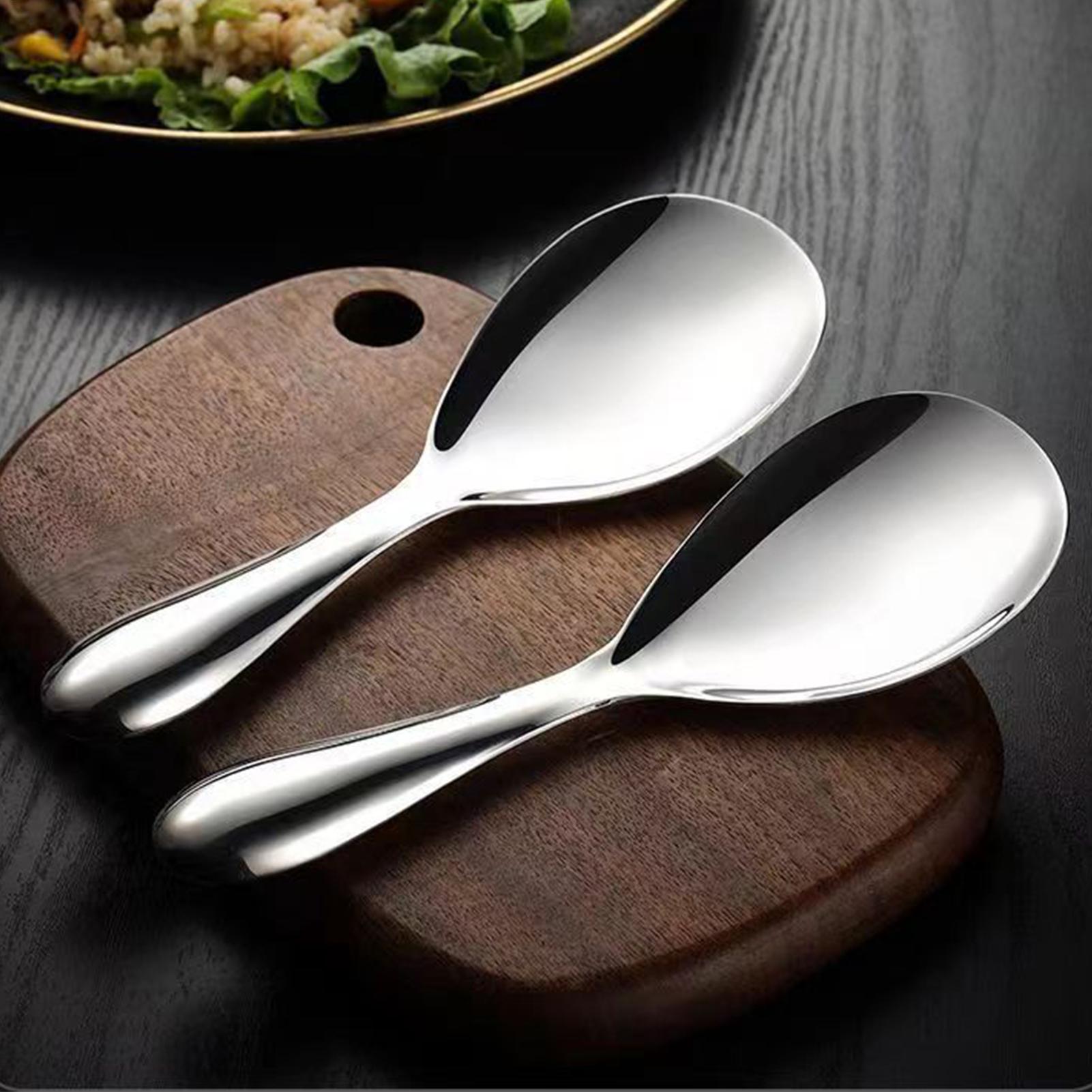 Home Cooking Services - Paslanmaz Çelik Pirinç Kaşığı Kürek 20.5x7