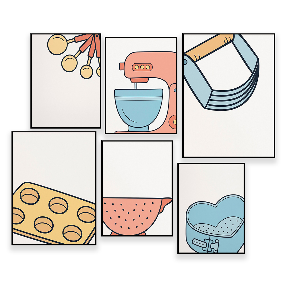 Home Cooking Classes - Pişirme Galerisi Duvarı, Sınıf Dekoru, çıtır,