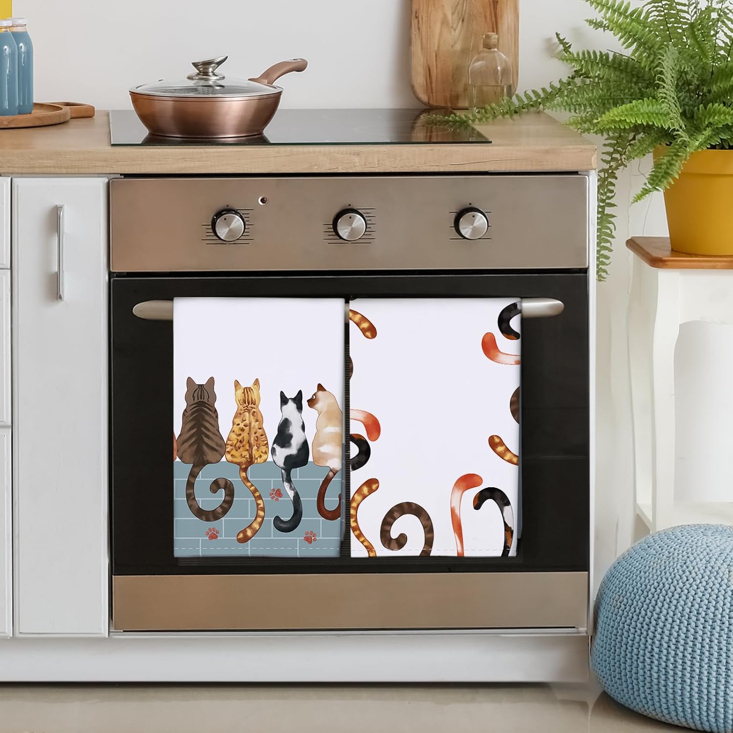 4 Adet, Kedi Pati Baskılı Kuyr - Home Cooking Is The Best incelemesi ve fiyatı